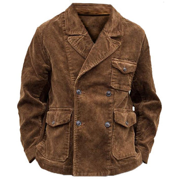 Men's Multi-pocket Corduroy Coat